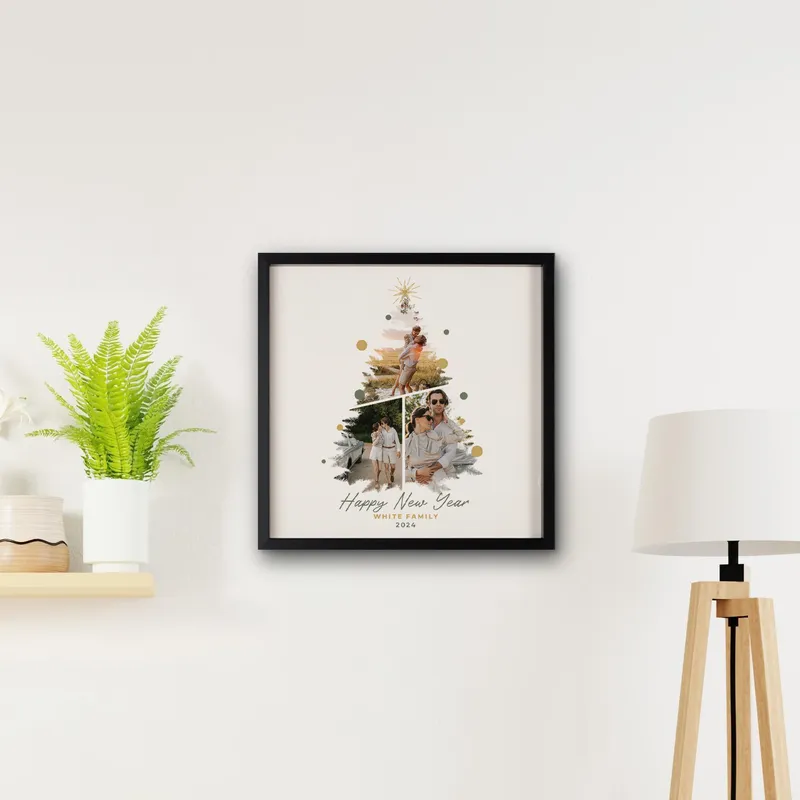 Christmas Gift Square Adhesive Frame