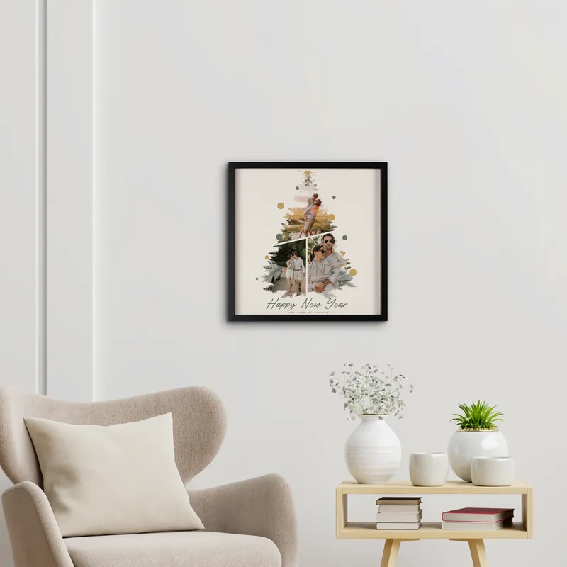 Christmas Gift Square Adhesive Frame