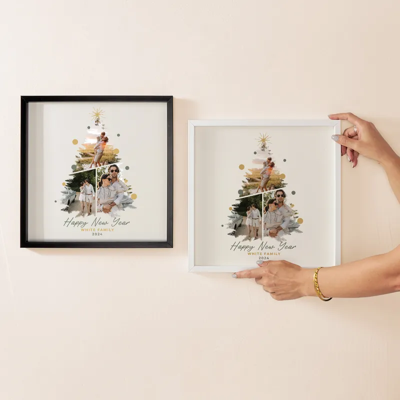 Christmas Gift Square Adhesive Frame