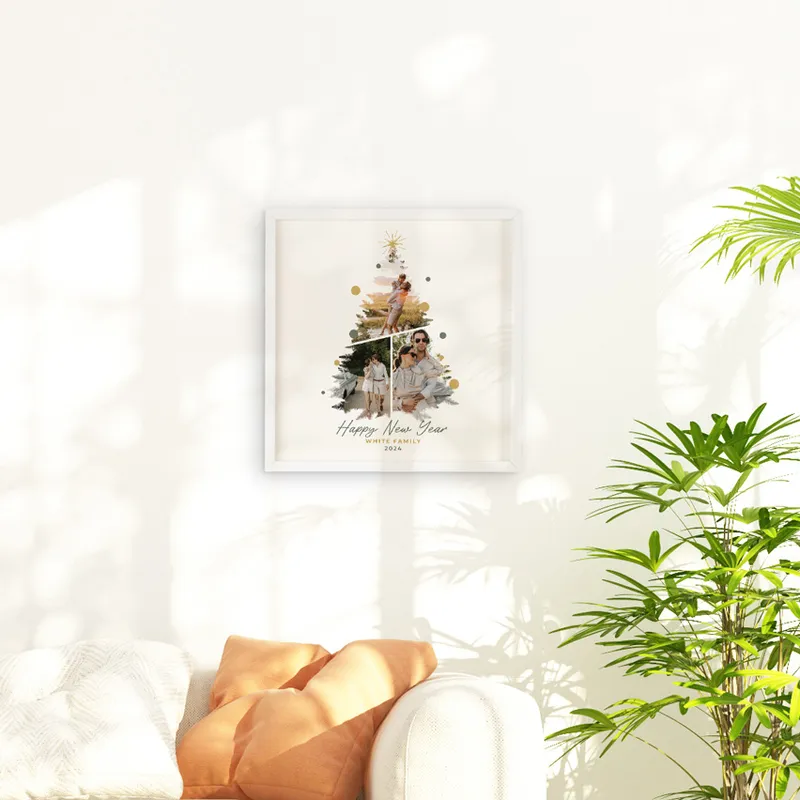 Christmas Gift Square Adhesive Frame