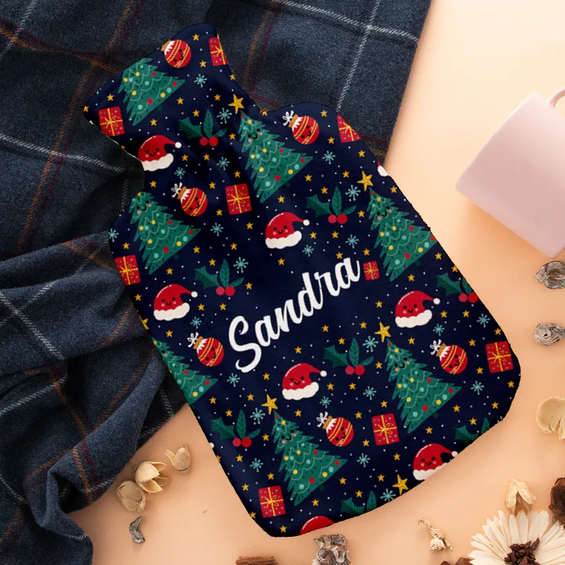 Personalised Christmas Hot Water Bottle Gift for All Ages