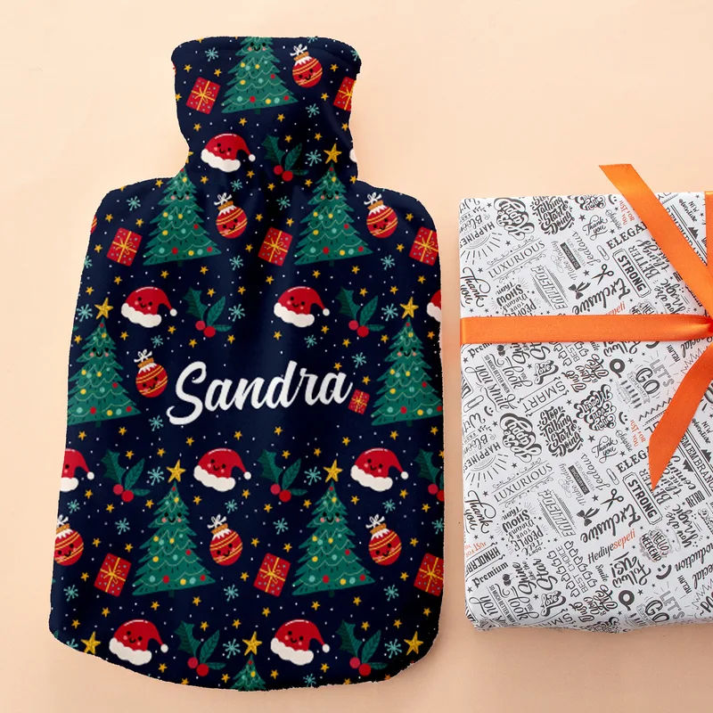 Personalised Christmas Hot Water Bottle Gift for All Ages