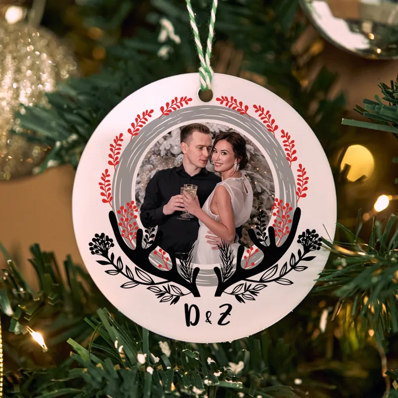 Christmas Keepsake Ornament with Personalized Photo