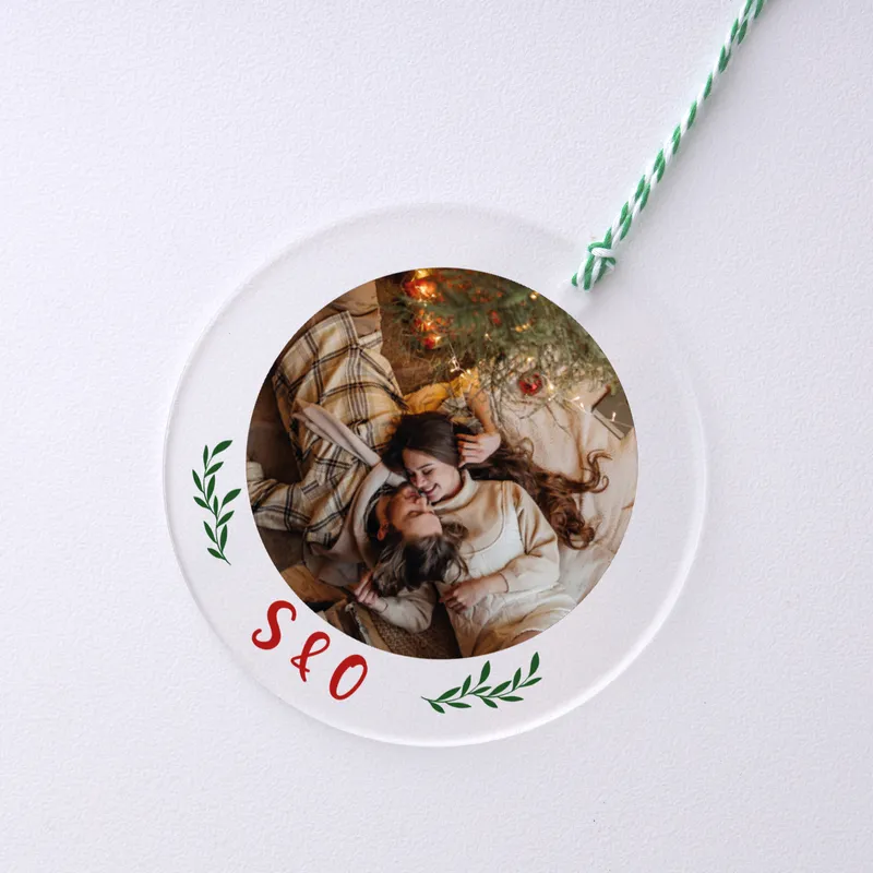 Christmas Ornament with Custom Holiday Letters - Gift for Wife