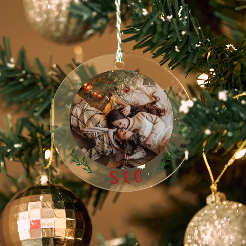 Christmas Ornament with Custom Holiday Letters - Gift for Wife