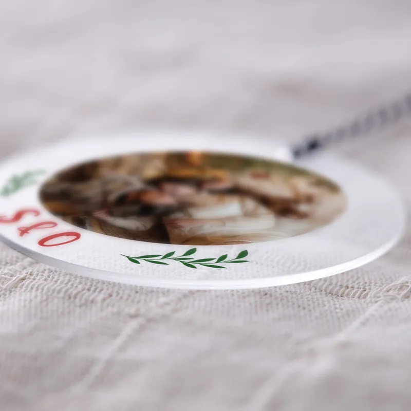 Christmas Ornament with Custom Holiday Letters - Gift for Wife