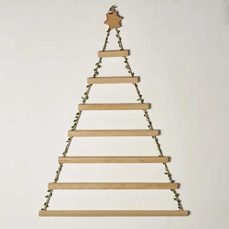 Christmas Tree LED Light Wooden Photo Holder