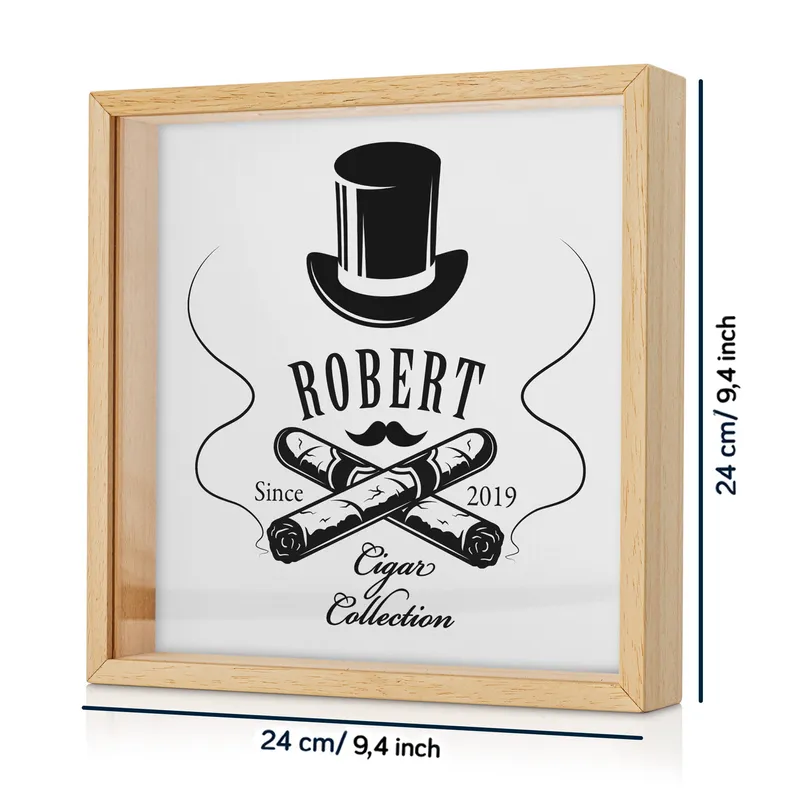 Cigar Band Collection Box Personalized for Cigar Lovers