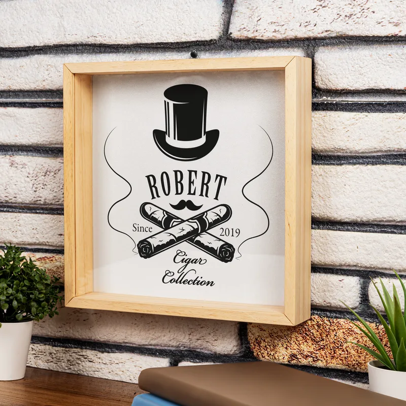 Cigar Band Collection Box Personalized for Cigar Lovers
