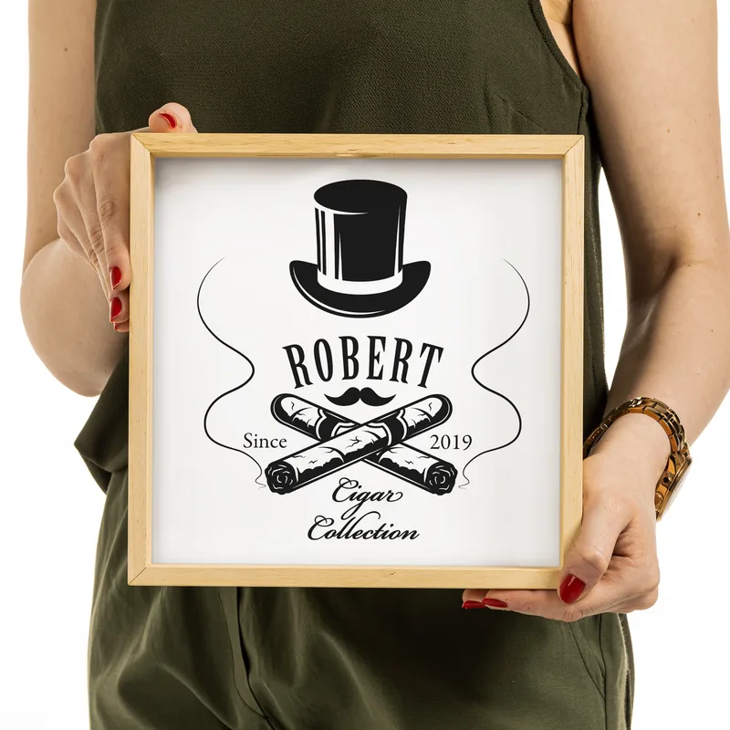 Cigar Band Collection Box Personalized for Cigar Lovers