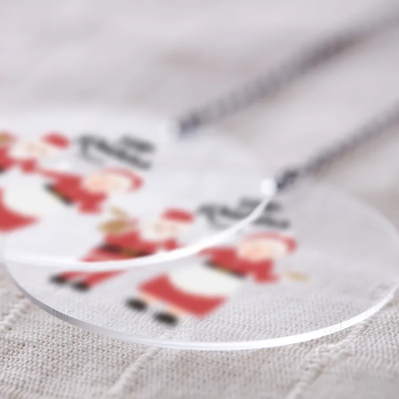 Clear Personalized Ornament for Christmas Decor