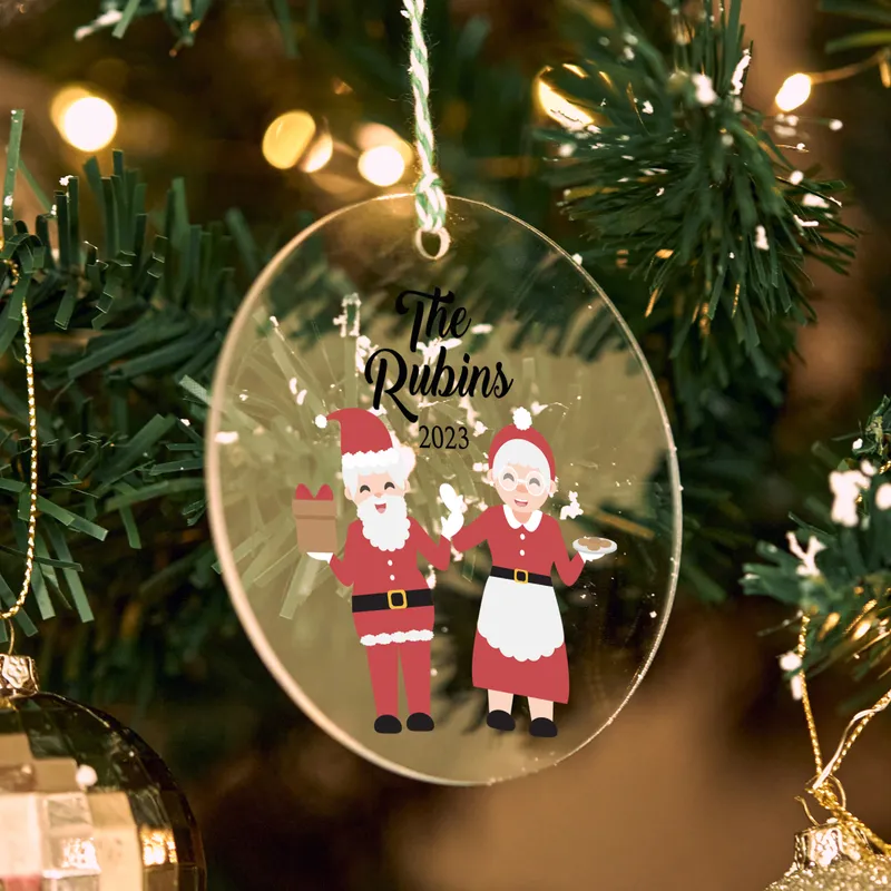 Clear Personalized Ornament for Christmas Decor