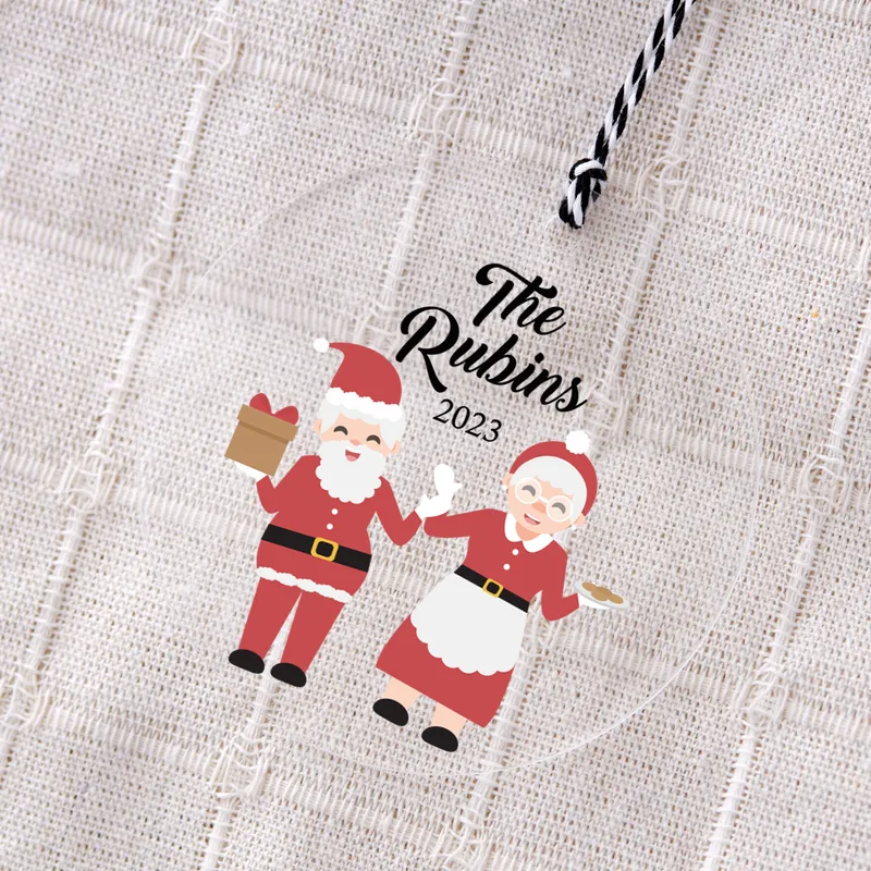 Clear Personalized Ornament for Christmas Decor