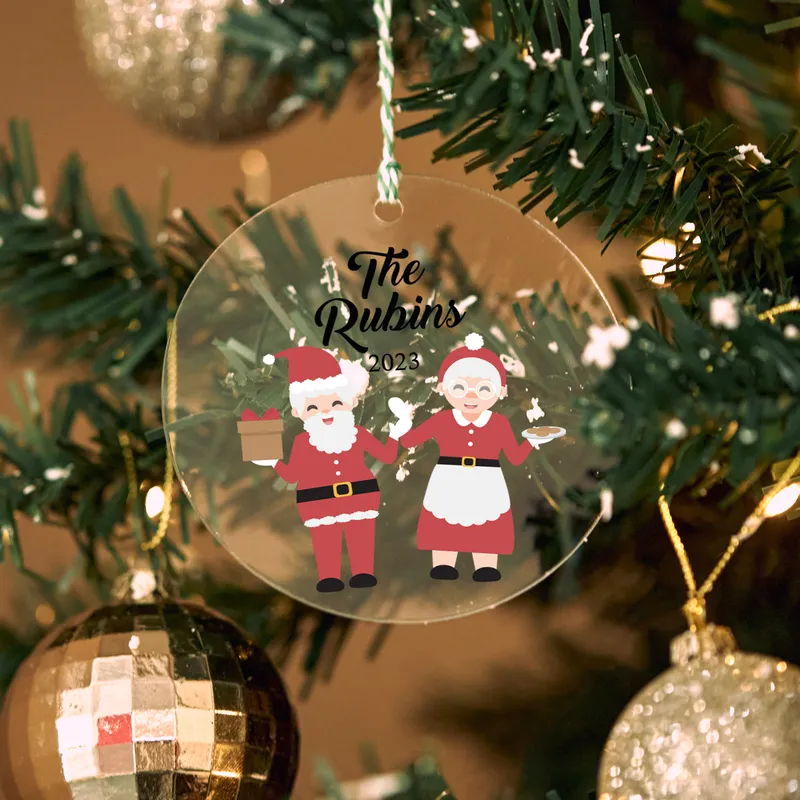 Clear Personalized Ornament for Christmas Decor