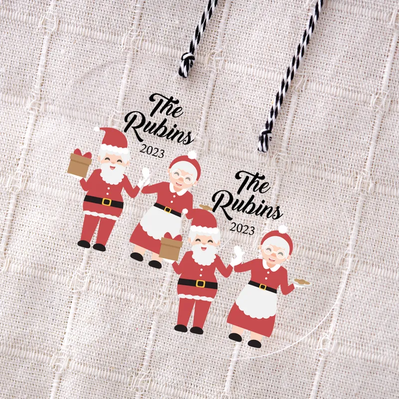 Clear Personalized Ornament for Christmas Decor