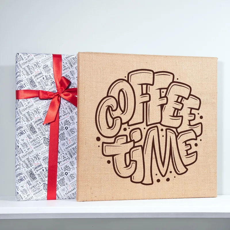 Coffee Time Designed Wicker Painting