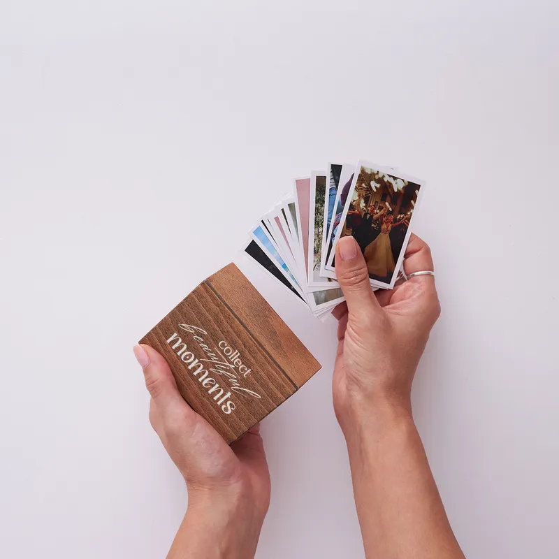 Collect Beautiful Moments Personalized 70Photos Wooden Memory Box