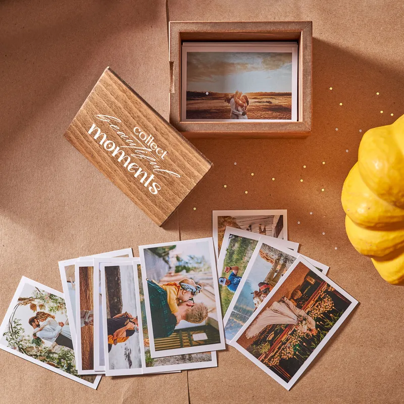 Collect Beautiful Moments Personalized 70Photos Wooden Memory Box