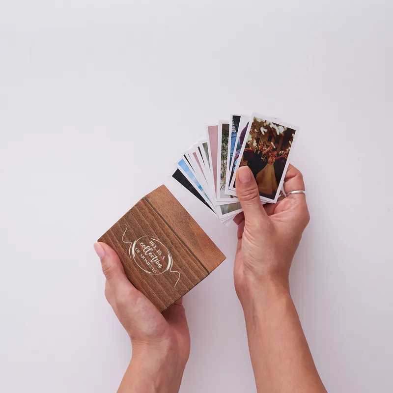 Collection of Memories Design 70 Photo Prints Wooden Photo Box