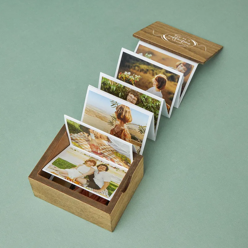 Personalised Wooden Photo Memory Box for Special Moments