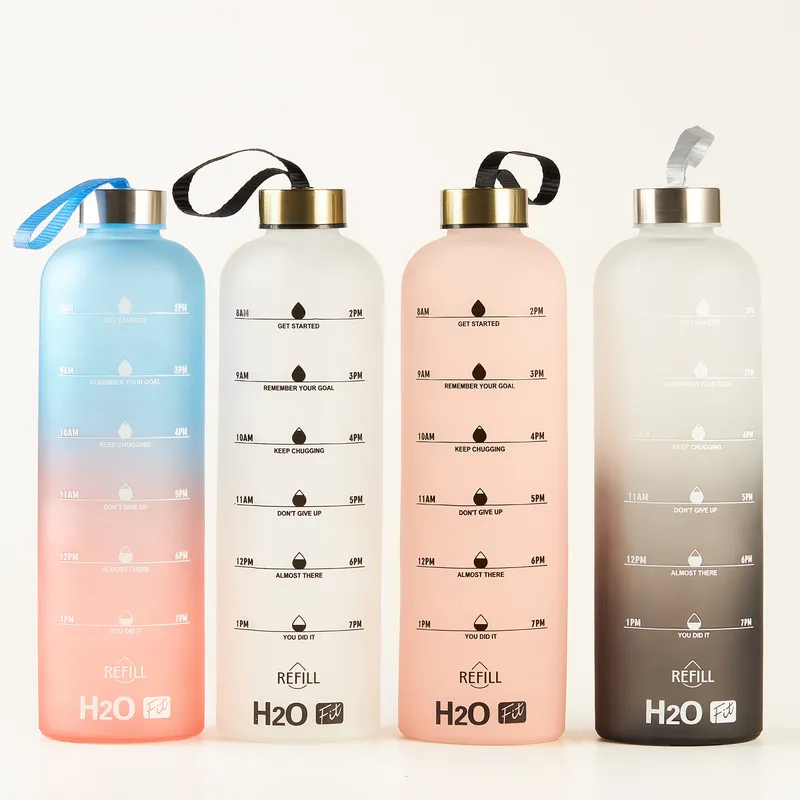 Colorful Glass Water Drinking Bottle