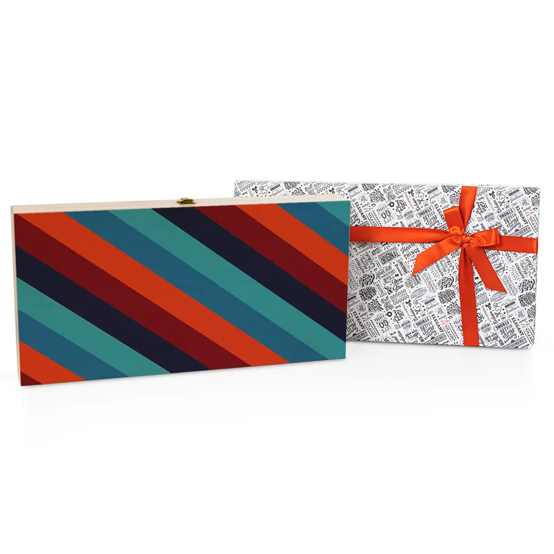 Colorful Striped Handmade Modern Backgammon Set