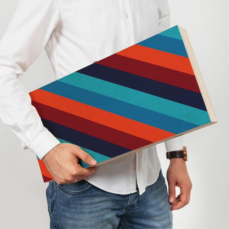 Colorful Striped Handmade Modern Backgammon Set
