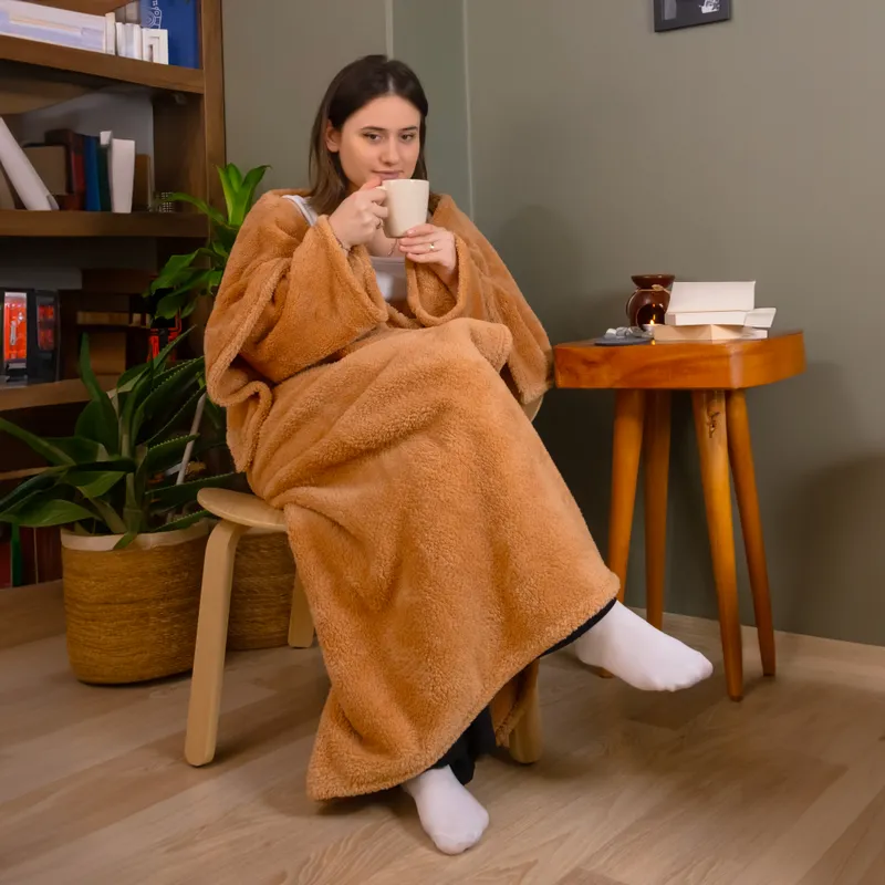 Comfy Wearable Fleece Blanket for Warmth