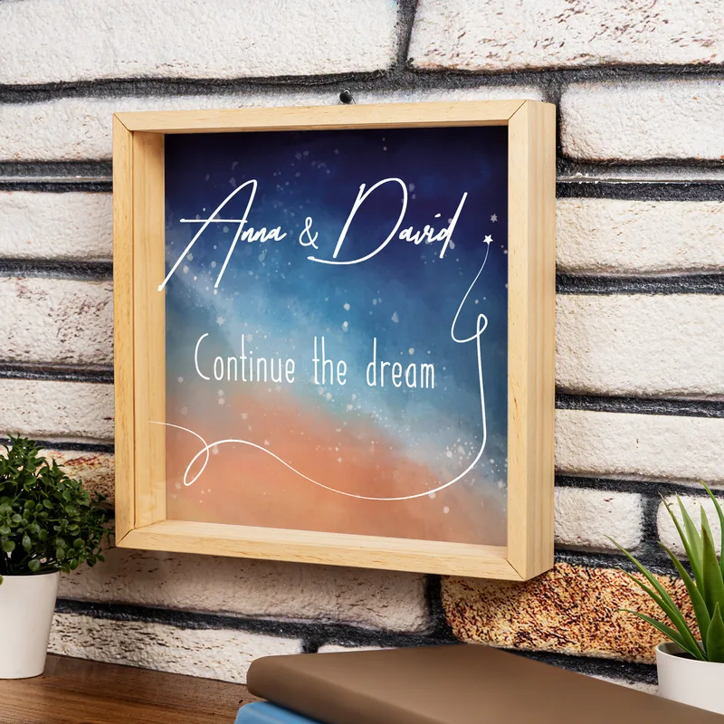 Continue the Dream Design Wooden Collection Box