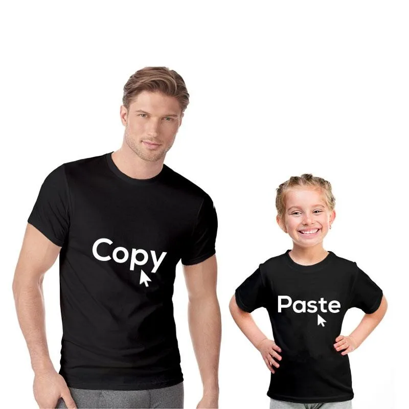 Copy Paste Father Child Couple T-Shirt