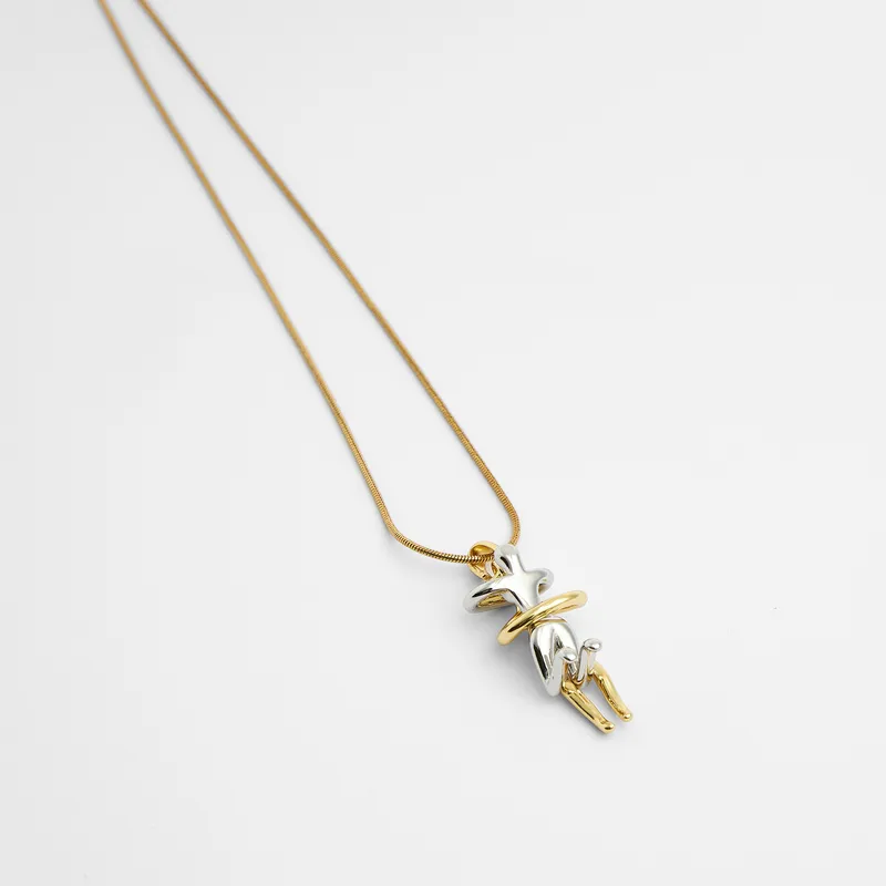 Couples Embrace Design Necklace