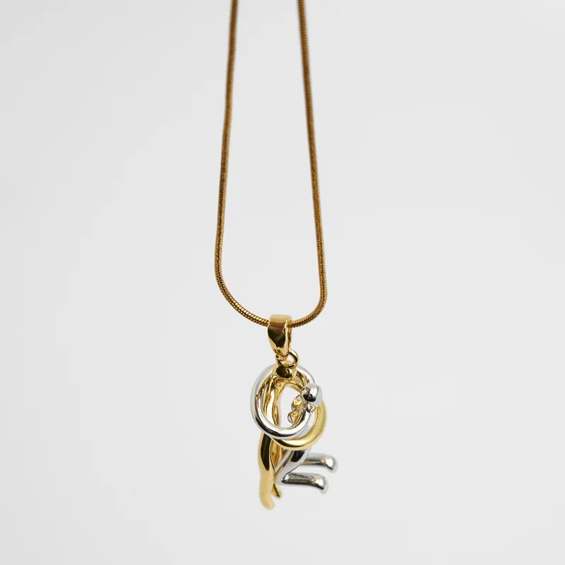 Couples Embrace Design Necklace