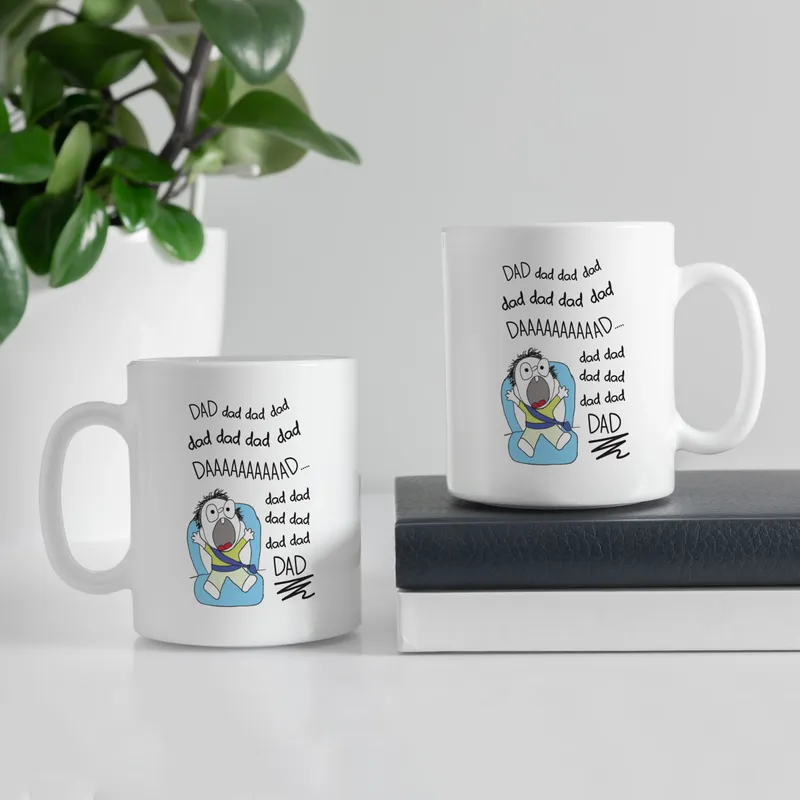 Funny Crying Baby Mug for Dad Father's Day Gift