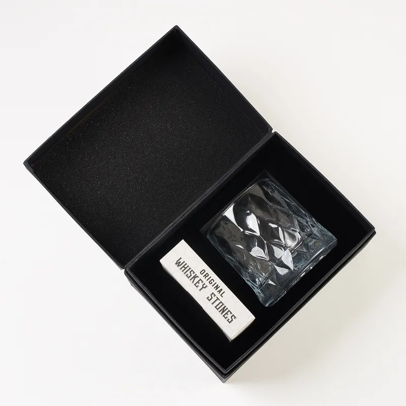 Crystal Patterned Whiskey Glass Set in Special Box