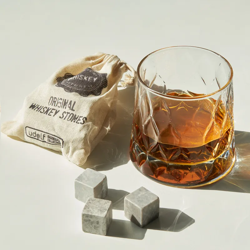 Crystal Patterned Whiskey Glass Set in Special Box