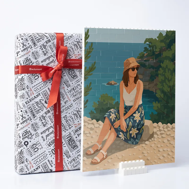 Custom Cartoon Photo Block Puzzle for Couples - 144 Piece