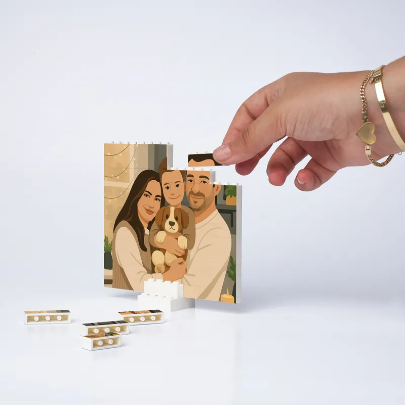 Custom Cartoon Photo Block Puzzle Gift – 46 Pieces