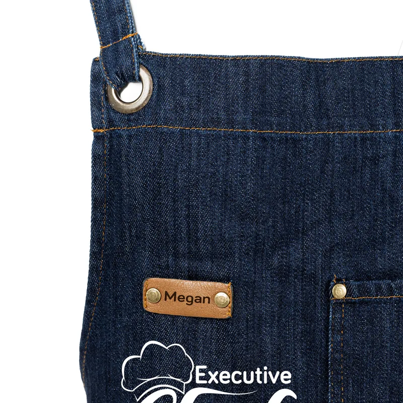 Custom Chef Apron with Leather Accents for Men and Women