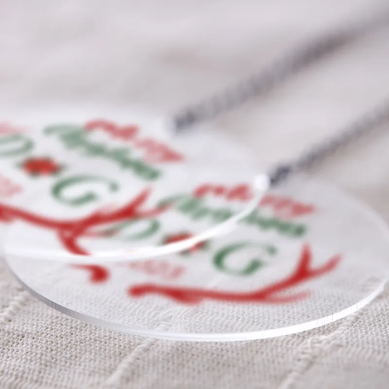 Custom Christmas Ornament with Merry Lettering