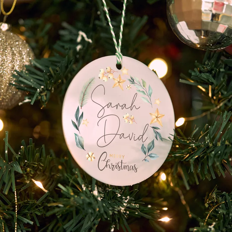 Personalised Christmas Ornament for Couples and Individuals
