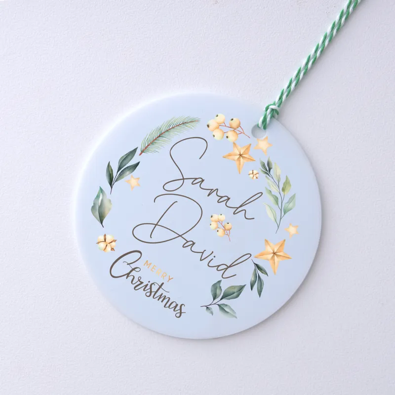 Personalised Christmas Ornament for Couples and Individuals