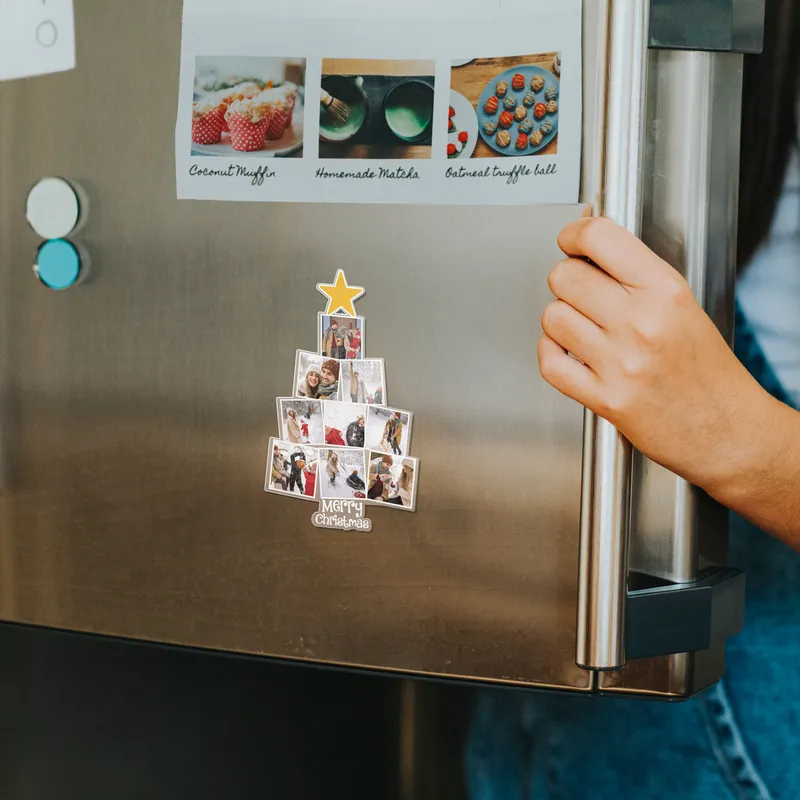 Custom Christmas Tree Photo Magnet