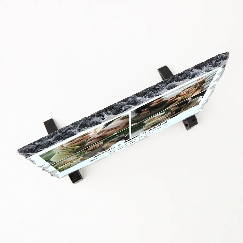 Custom Dad Photo Collage Stone Plaque 7.5x7.5 in