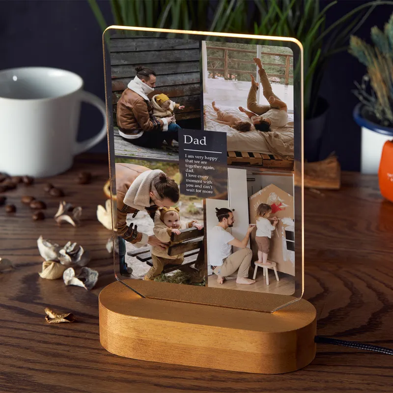 Custom Dad Photo LED Light Display for Father's Day and Birthdays