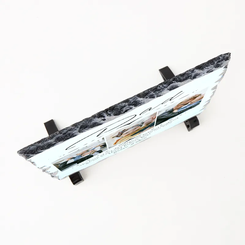 Personalised Dad Photo Slate Desk Plaque 19x19 cm