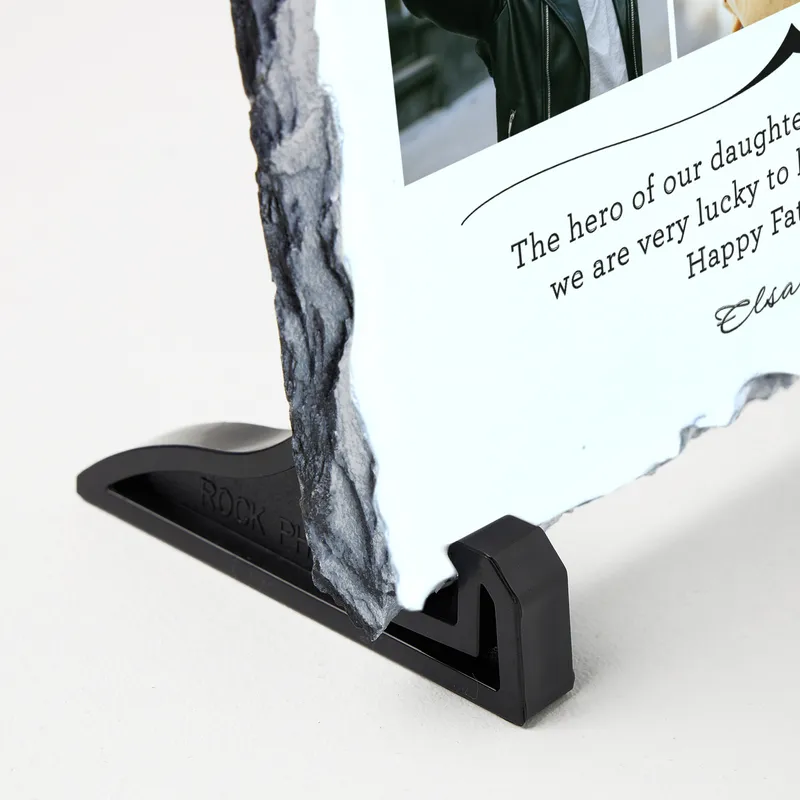 Personalised Dad Photo Slate Desk Plaque 19x19 cm