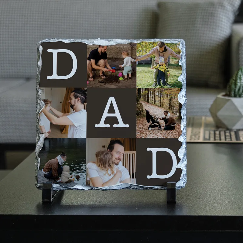 Custom Dad Photo Slate Keepsake