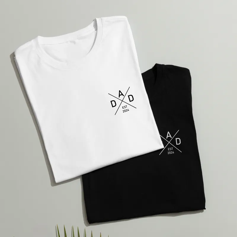 Custom Date Dad T-Shirt Perfect for Father's Day and Birthdays