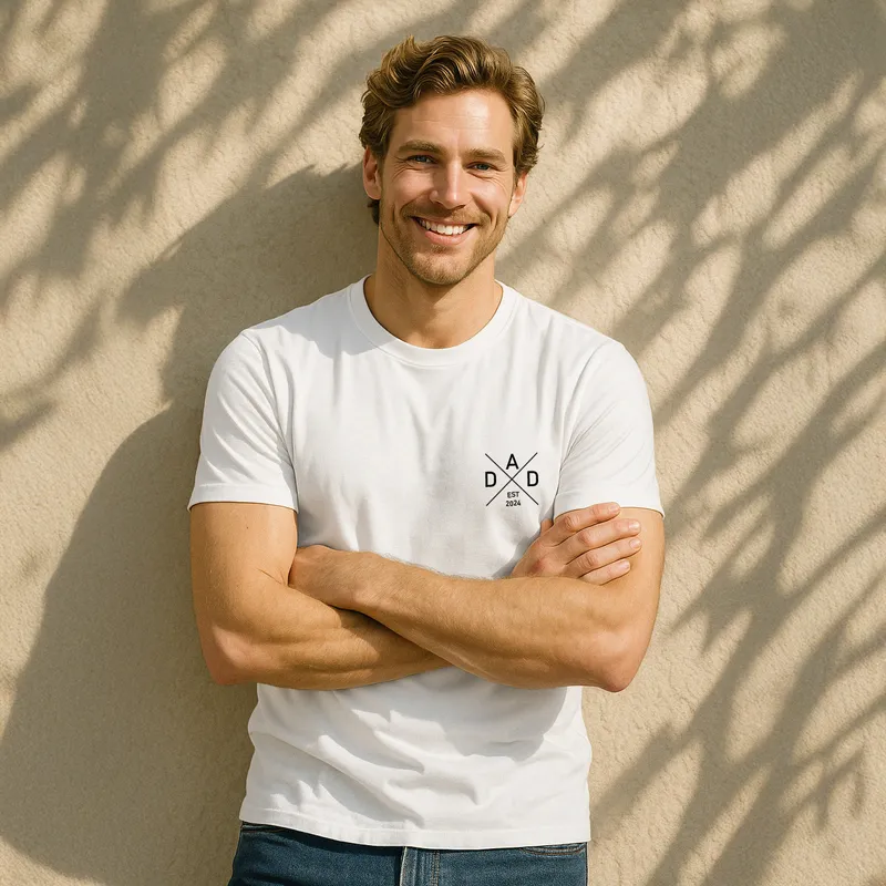 Custom Date Dad T-Shirt Perfect for Father's Day and Birthdays