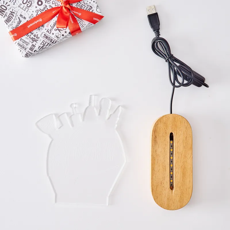 Custom Decorative Led Lamp With Makeup Bag Design